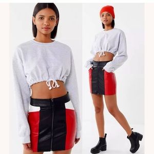 Urban outfitters, leather mini skirt